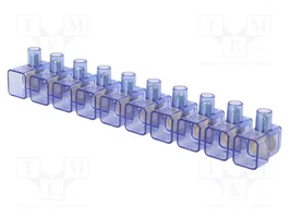 BM GROUP Barrette de jonction d'alimentation bleue 450V 10 connexions