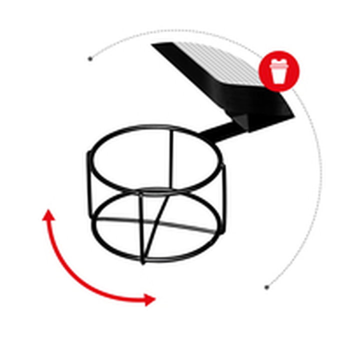 Bureau Huzaro Hero 2.5 Blanc Noir Aluminium 120 x 60 cm Bureau Huzaro Hero 2.5 Blanc Noir Aluminium 120 x 60 cm