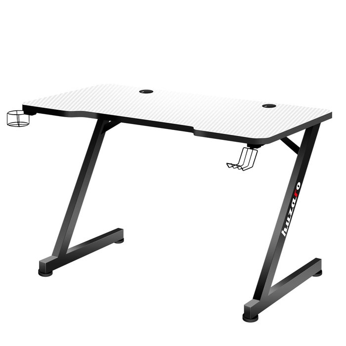 Bureau Huzaro Hero 2.5 Blanc Noir Aluminium 120 x 60 cm Bureau Huzaro Hero 2.5 Blanc Noir Aluminium 120 x 60 cm