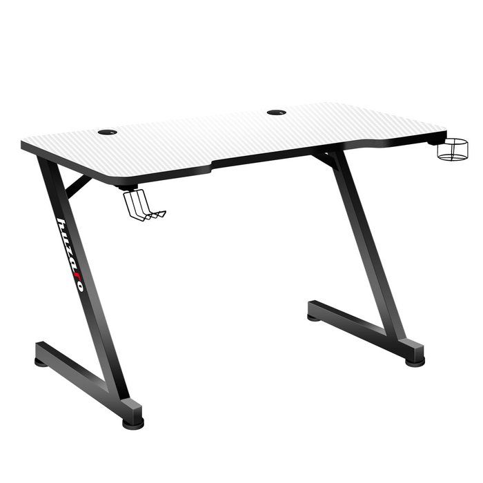 Bureau Huzaro Hero 2.5 Blanc Noir Aluminium 120 x 60 cm Bureau Huzaro Hero 2.5 Blanc Noir Aluminium 120 x 60 cm