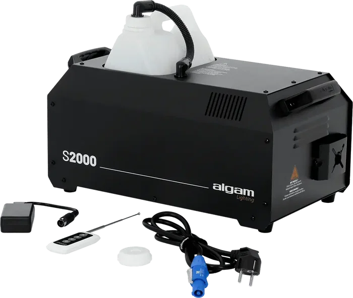 ALGAMLIGHT Machine à fumée 1500W - Réservoir 5L, DMX, Télécommande, Noir