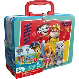 Spin Master Pat' Patrouille Grande Valisette Métal - 2 Puzzles Lenticulaires 48 pièces