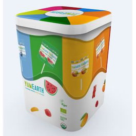 YUM EARTH Sucettes Bio Assorties aux Fruits en Boîte de 50 - Vegan et Sans Gluten