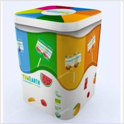 YUM EARTH Piruletas Organicas sabor frutas lata 50ud.