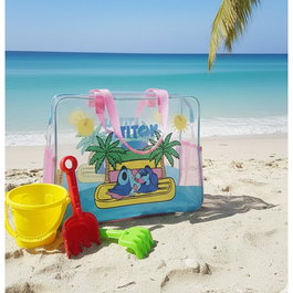 Disney Sac de Plage Transparent Stitch en PVC - 50x40 cm