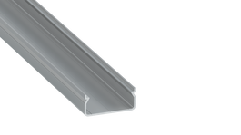 KIMERA Profilé Aluminium EGEN Anodisé Argent avec Diffuseur Opale, 2,02 m
