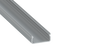 KIMERA Profilé Aluminium EGEN Anodisé Argent avec Diffuseur Opale, 2,02 m