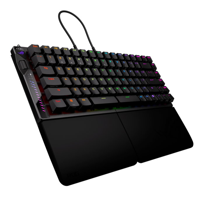 Asus ROG Falcata Clavier Gaming sans Fil 75% avec Interrupteurs Magnétiques, USB, RF 2.4 GHz, Bluetooth 5.0, Sensor Hall, Rétroéclairage RGB