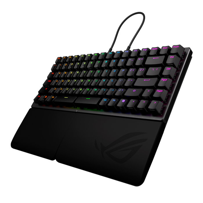 Asus ROG Falcata Clavier Gaming sans Fil 75% avec Interrupteurs Magnétiques, USB, RF 2.4 GHz, Bluetooth 5.0, Sensor Hall, Rétroéclairage RGB