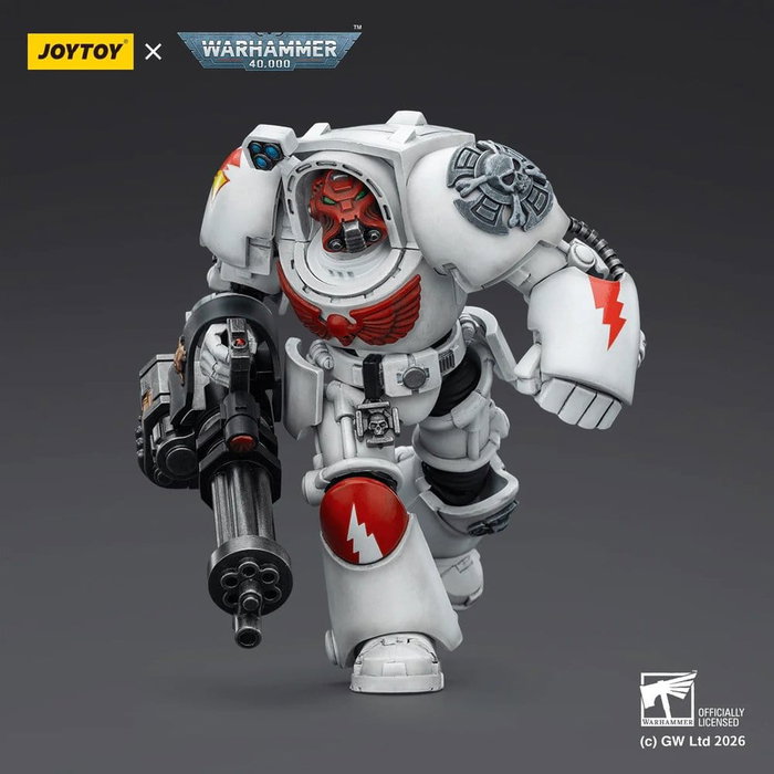 Joy Toy (CN) Warhammer 40,000 White Scars Terminator 3 avec Power Fist et Assault Cannon