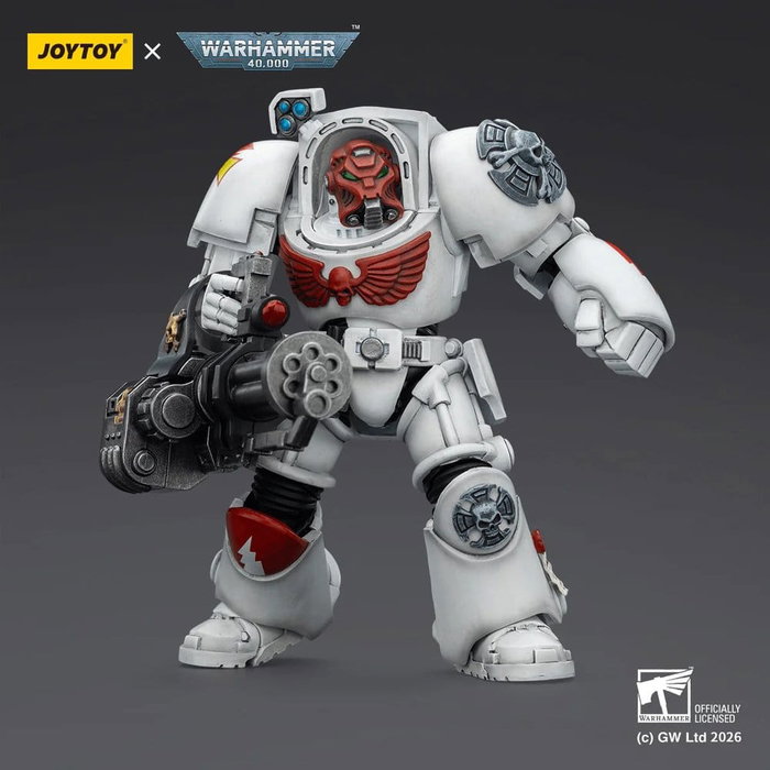Joy Toy (CN) Warhammer 40,000 White Scars Terminator 3 avec Power Fist et Assault Cannon