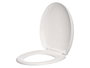Berilo Abattant WC Blanc Plastique PP 36,5x45x5,5 cm (Set de 6)