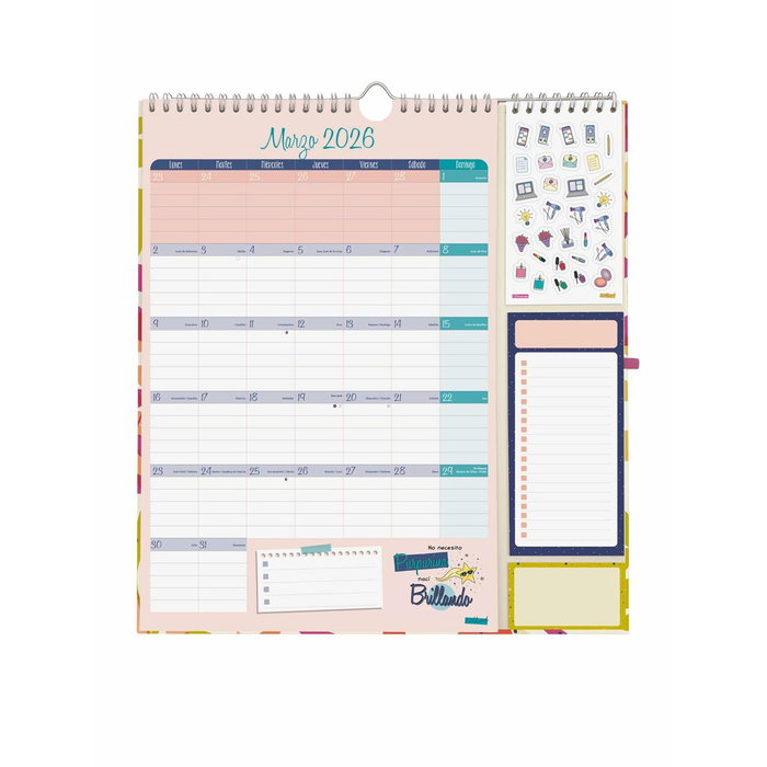 Finocam Calendrier Mural Multicolore Papier 21,5 x 32,5 cm