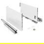 HERRAJES ALK Cajón QUBE H250 Extracción Total Antracita/Blanco M350-M500, Taille 350 mm