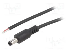 BQ CABLE Câble d'alimentation DC 5,5/2,5 mm droit, 1,5 m, noir
