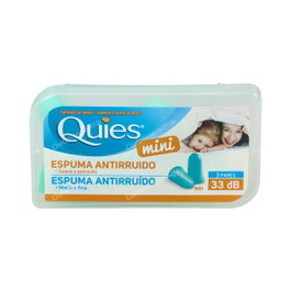 QUIES Bouchons d'oreilles en mousse mini, 6 unités