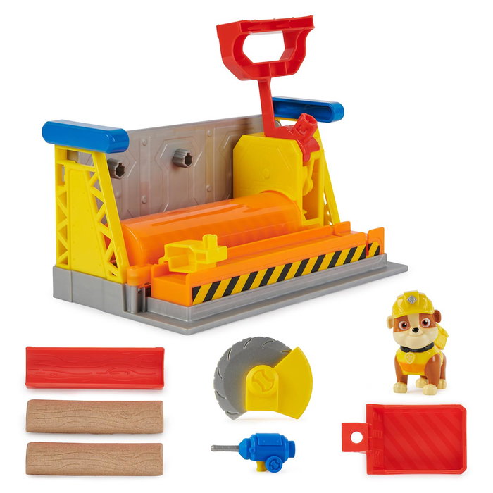 Spin Master Pat' Patrouille Equipo Rubble Playset Taller Construcción 6067082 - Atelier de Construction avec Arena de Juego Cinétique - Jouet dès 3 ans