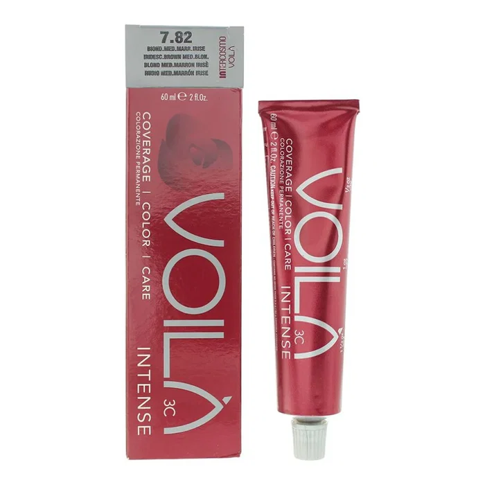 Intercosmo Voila 3C Intense Teinture permanente 7.82 Iridescent Brown Medium Blonde