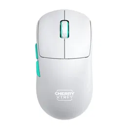 Cherry XTRFY M68 Wireless - Souris Gamer sans Fil Ultra-Légère (53g) - Forme Symétrique, Capteur Pixart 3395, Autonomie 75h, 2.4 GHz, Blanc
