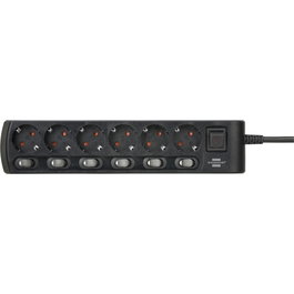 Brennenstuhl Socket Line Multiprise 6 prises avec interrupteur, 2 m
