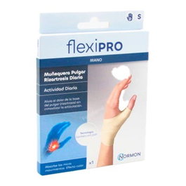 FLEXIPRO MUÑEQUERA PULG. RHIZ DIARIO DCHA T-S 13-15 CM BEIGE
