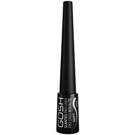 Gosh Slanted Pro - Eyeliner liquide pinceau biseauté, 002 Noir mat, 3 ml pour yeux - Maquillage pour femmes