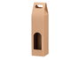 KINVARA Sac en papier Kraft pour le vin avec fenêtre individuelle, Marron