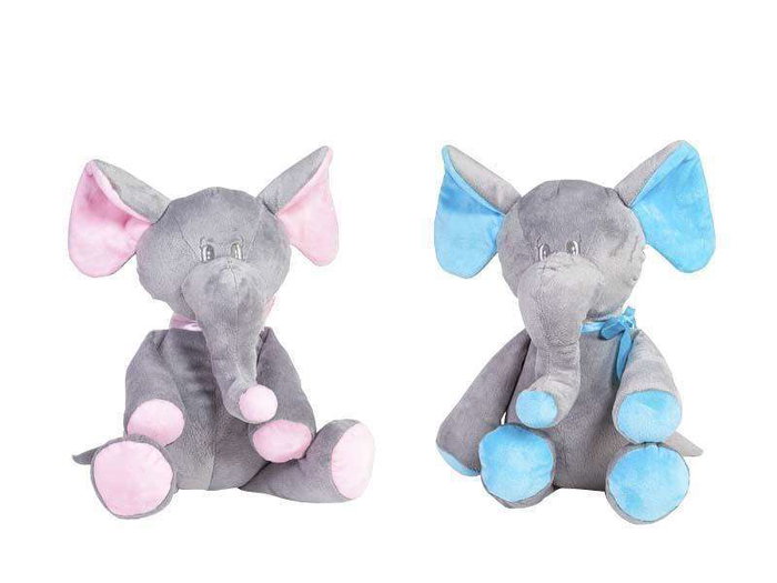Artesanía Beatriz Lot de 2 Peluches Éléphant 30 cm, Modèles Assortis Artesanía Beatriz Lot de 2 Peluches Éléphant 30 cm, Modèles Assortis