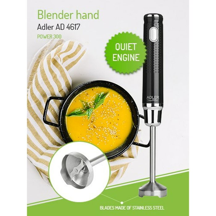 Adler Mixeur plongeant AD 4617 Noir Multicouleur Argenté 350 W Adler Mixeur plongeant AD 4617 Noir Multicouleur Argenté 350 W