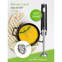Adler Mixeur plongeant AD 4617 Noir Multicouleur Argenté 350 W