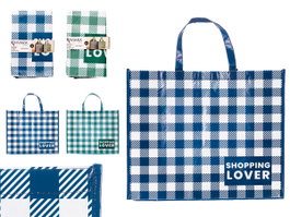 Kinvara Sac en Rafia 50 x 22 cm Couleurs Assorties 42L Imperméable RPET et Polyester (Set de 24)