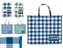 Kinvara Sac en Rafia 50 x 22 cm Couleurs Assorties 42L Imperméable RPET et Polyester (Set de 24)