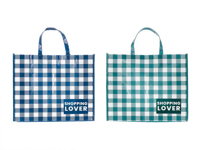 Kinvara Sac en Rafia 50 x 22 cm Couleurs Assorties 42L Imperméable RPET et Polyester (Set de 24)