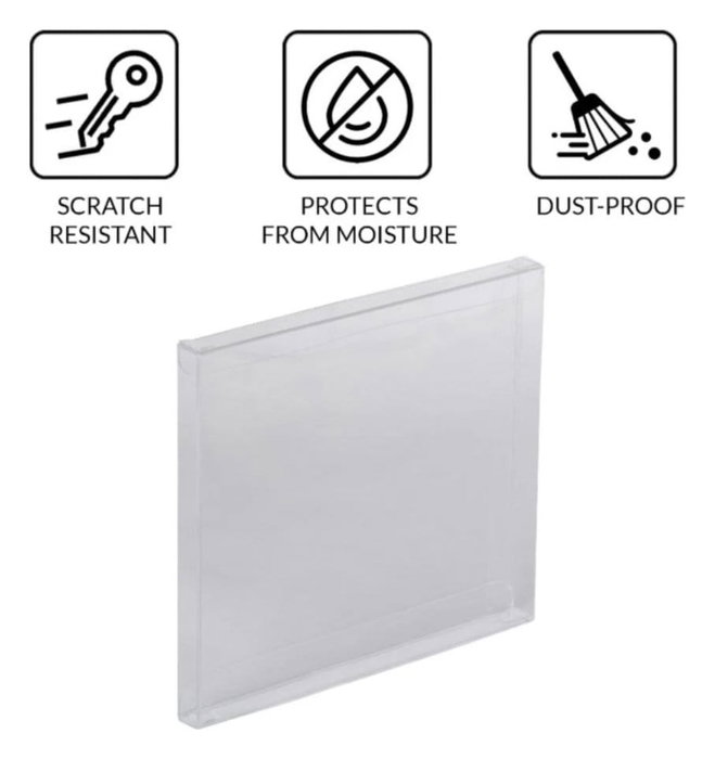Evoretro Pack de 25 boîtes de protection en PET pour jeux PS1, Single CD et Dreamcast