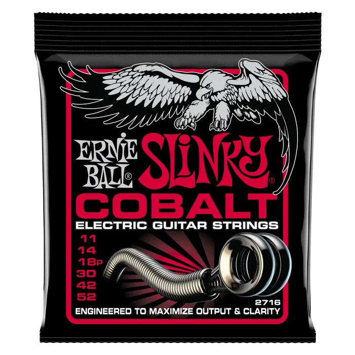 ERNIEBALL Cobalt Slinky Burly 11-52 Jeu de Cordes pour Guitare Électrique ERNIEBALL Cobalt Slinky Burly 11-52 Jeu de Cordes pour Guitare Électrique