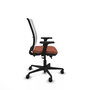 PIQUERAS Y CRESPO Chaise Haches Synchrone/Traslack Marron et Blanc, Base Nylon Noir, Accoudoirs 2D