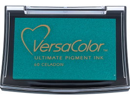 Tsukineko Tampon encreur VERSACOLOR vert celadon opaque 95x65mm