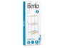 Berilo Étagère Carrée 3 Niveaux en Bambou Bleu Beryl 35 x 70 x 30 cm avec Étagères en Pin