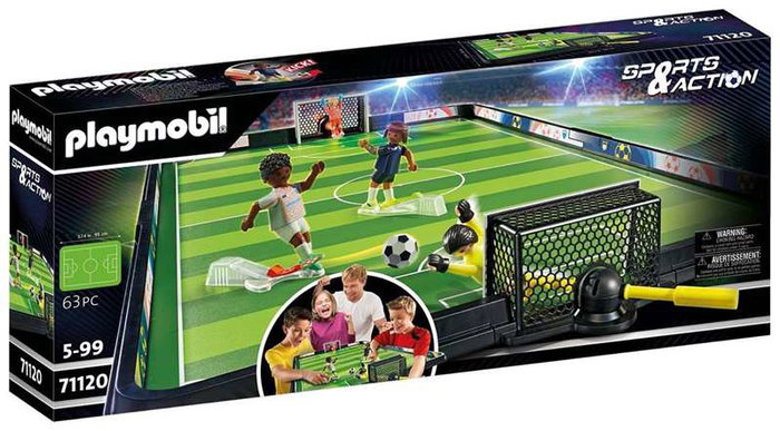 Playmobil Sports&Action - Terrain de football (Campo de fútbol) - Jeu de construction en plastique - À partir de 5 ans
