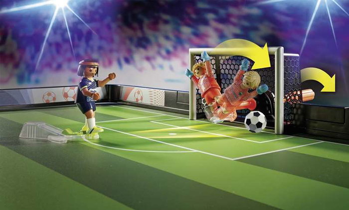 Playmobil Sports&Action - Terrain de football (Campo de fútbol) - Jeu de construction en plastique - À partir de 5 ans