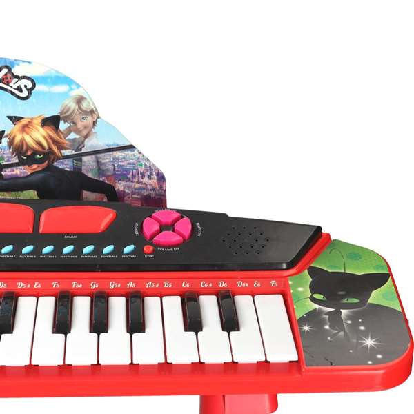 Reig - Orgue enfant avec microphone et banquette Lady Bug, jouet musical en plastique pour enfants à partir de 3 ans (18.3 x 17.5 x 6.5 cm)