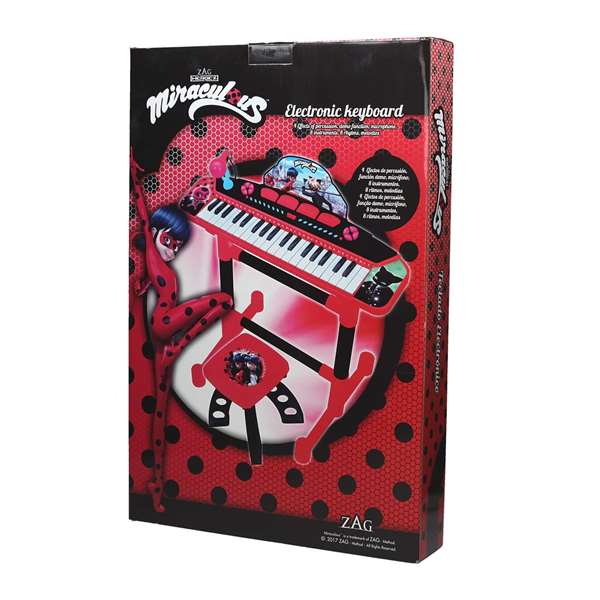 Reig - Orgue enfant avec microphone et banquette Lady Bug, jouet musical en plastique pour enfants à partir de 3 ans (18.3 x 17.5 x 6.5 cm)