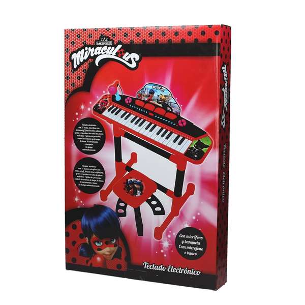 Reig - Orgue enfant avec microphone et banquette Lady Bug, jouet musical en plastique pour enfants à partir de 3 ans (18.3 x 17.5 x 6.5 cm)