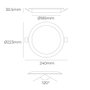 Edm Downlight LED encastrable rond, 18 W, 3CCT, blanc, ø22,3 cm