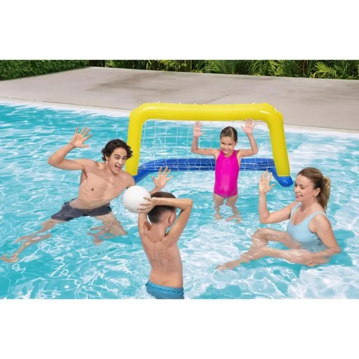 Bestway 52123 But gonflable de water polo avec ballon, 137 * 66 * 72 cm, pour piscine et plage