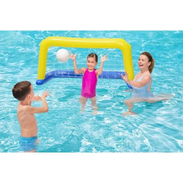 Bestway 52123 But gonflable de water polo avec ballon, 137 * 66 * 72 cm, pour piscine et plage