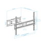Tooq Support Mural pour Écrans 37-80 Pouces Inclinable et Pivotant VESA jusqu'à 600x400, Charge Max 40 kg, Noir