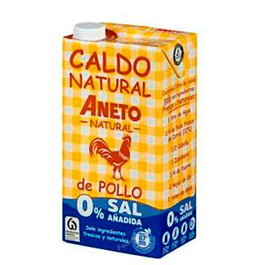 ANETO Bouillon de poulet naturel 0% sans sel ajouté 1 l