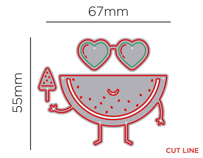 Misskuty Troquel fino ZAG Verano sandia 3u. Misskuty Troquel fino ZAG Verano sandia 3u.