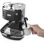 De'Longhi Machine à Expresso Manuelle Icona ECO311.BK Noire avec Pompe 15 bars, Chaudière Inox et Panneau de Commande 3 Boutons